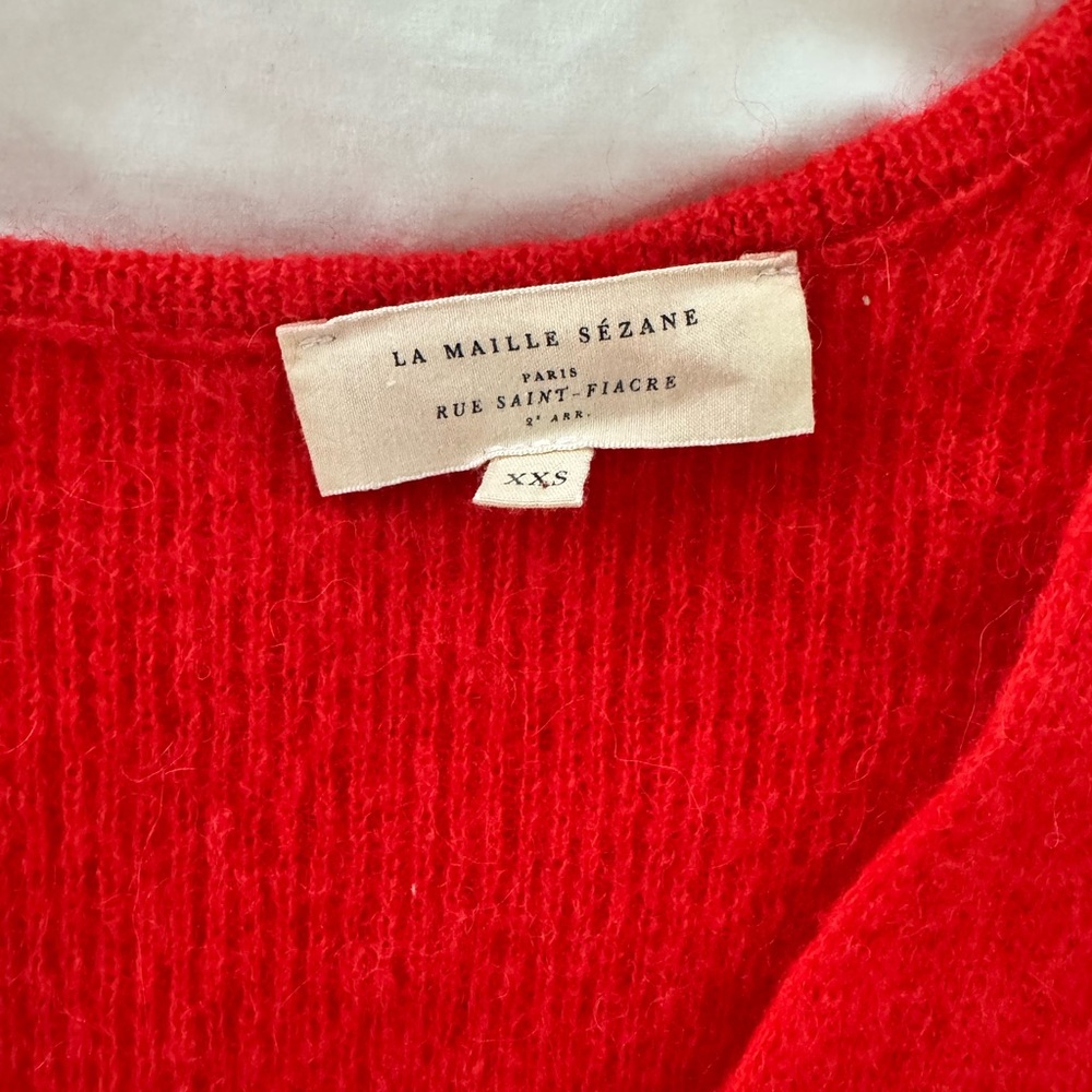 Sézane Barry Cardigan Red XXS - Picture 5 of 9